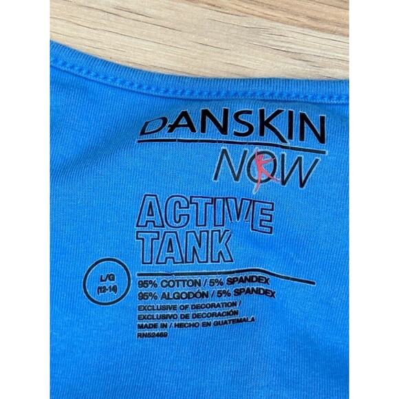 Danskin Now women athletic gym workout sleeveless tank top blue size L 12-14 - Picture 3 of 4